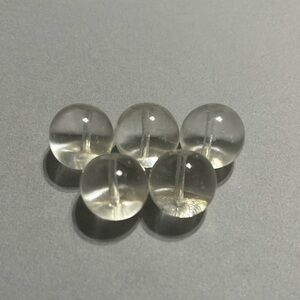 10 Vintage Clear Glass Buttons